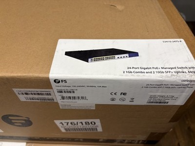 FS S3410-24TS-P, 24-Port Gigabit Ethernet L2+ PoE+ Switch