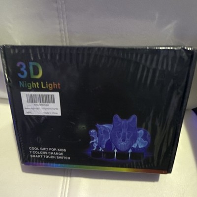 3D Night Light for Kids, Color Changing LED, Smart Touch Switch, USB Powered