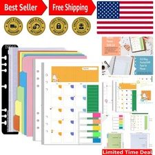 90 Pages A5 Planner Inserts & Dividers - Undated Monthly Organizer with Ruler