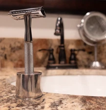 Vintage Style Single Blade Safety Razor – Reusable Stainless Steel Shaving Razor