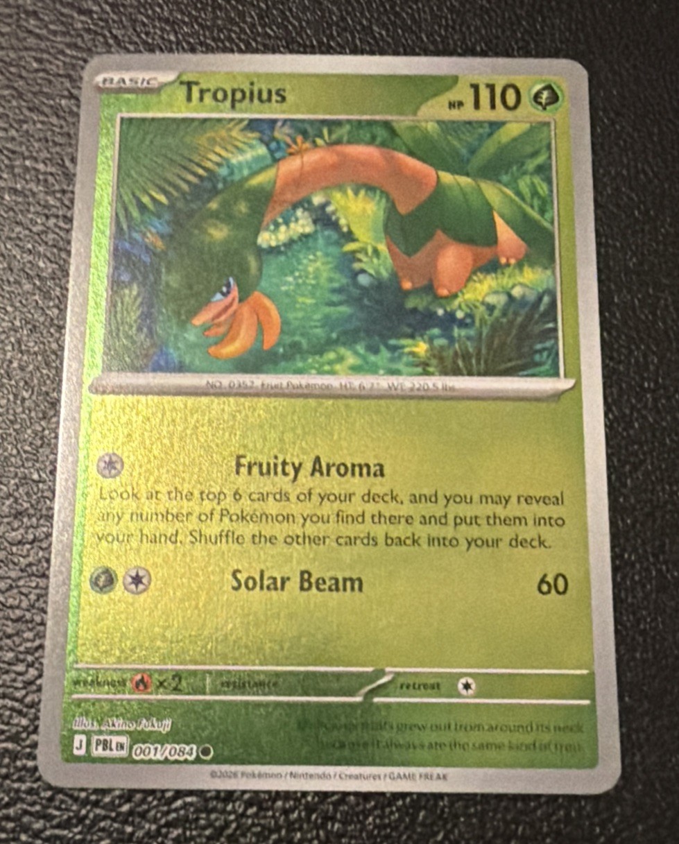 Tropius 001/084 ~ Common Reverse Holo English