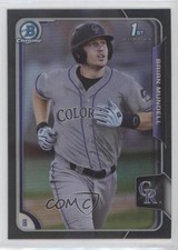 2015 Bowman Draft Chrome Asia Exclusive Black Refractor Brian Mundell #153 ey6