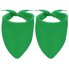 Blank Dog Bandana Dog Scarf Plain Bandana for Pet Cats (Grass Green, L)