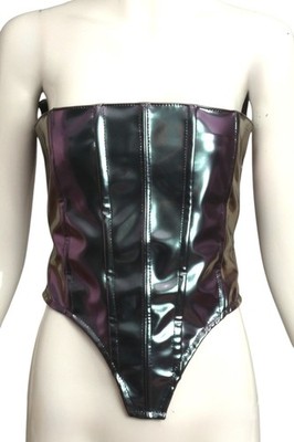 LAQUAN SMITH- NWT Irridescent Patent Corset, Size 4