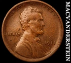 1911-S Lincoln Wheat Cent - Scarce  Extra Fine  Semi-key  Better Date  #J8646