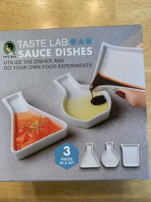Taste Lab Sauce Dishes Mr Sci Science Factory Set Of Three 2D porcelain Dishes