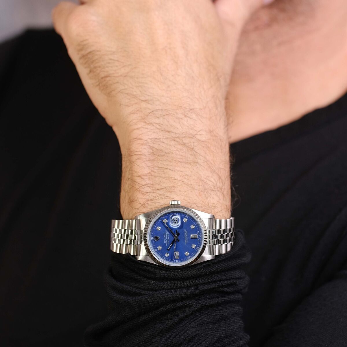 ROLEX MENS DATEJUST 16234 18K WHITE GOLD & STEEL BLUE DIAL ROLEX MENS DATEJUST 16234 18K WHITE GOLD & STEEL BLUE DIAL