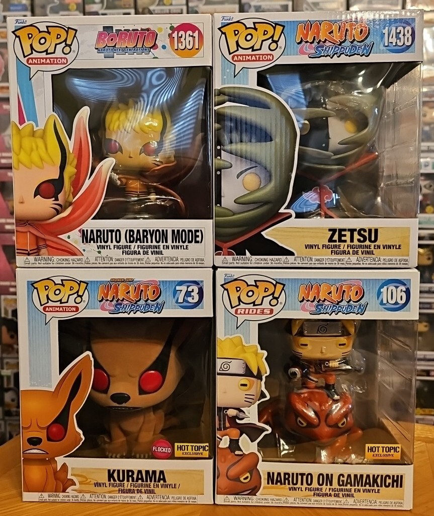 Funko Pop Naruto Shippuden/Boruto Next Generations Bundle Of 4