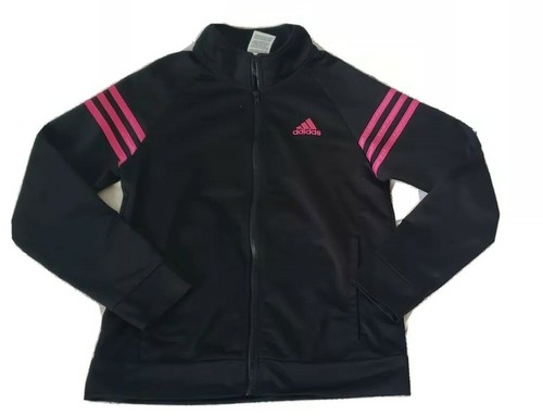 Girls Sz 14 Adidas Jacket Black/Hot 