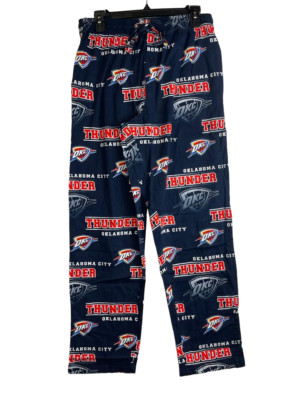 College Concepts Men's Oklahoma City Thunder All Over Print Pants, Navy, Small