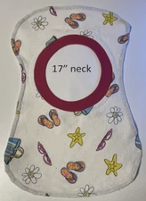 Bib 17" Neck Pull Over Head T-Shirt Special Needs Drool Cotton Polyester