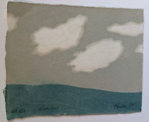 Richard Kemble "CLOUDS I" woodcut Nantucket Bucks County Key West SKY