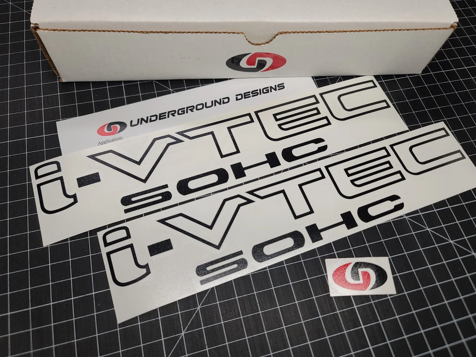 I-VTEC SOHC Decals (2pk) Door Rocker Panel Stickers Fits Honda Civic Acura RSX - Image 2 of 4