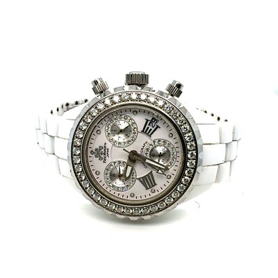 Techo JPM White Ceramic Diamond Watch 2.25 CT - Ladies
