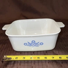  CORNING WARE BLUEFLOWER RECTANGLE CASSEROLE 1 1/2 QT 9.25X6X3.25"