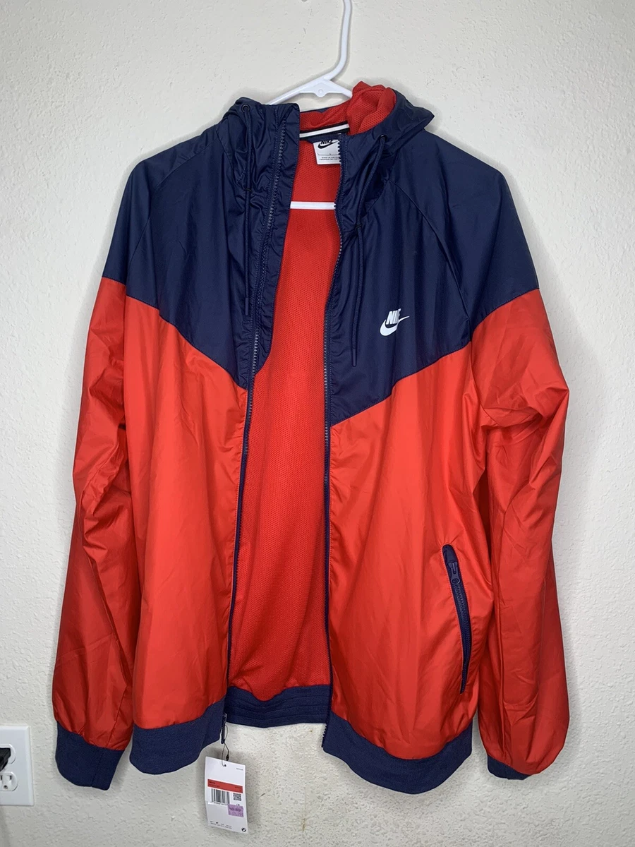 Navy blue and cheap red nike windbreaker
