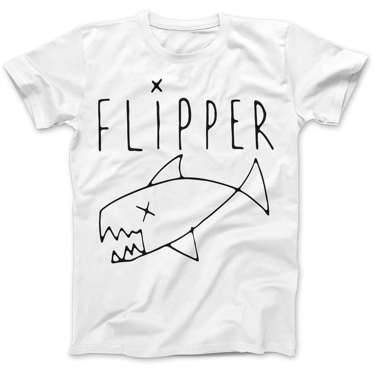 Flipper As Worn By Kurt Cobain T-Shirt 100% Cotton Daniel Flipper As Worn By Kurt Cobain T-Shirt 100% Cotton Daniel
