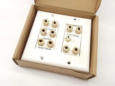 Standard 2-Gang Fosmon Home Theater Wall Plate Gold Plated Copper Sealed