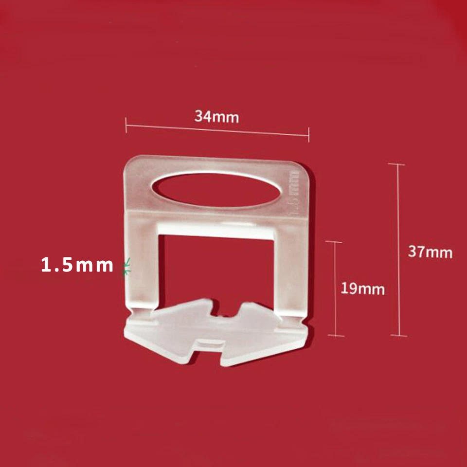 2000pcs 2mm Tile Leveling Spacer System Tool Clips Wedges Flooring Lippage Plier - Image 4 of 4