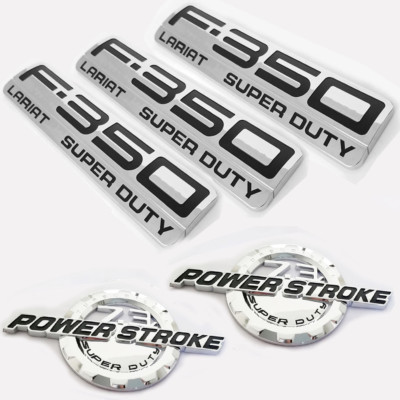 #ad 5 OEM 7.3L POWERSTROKE F 350 Lariat SUPER DUTY Emblem for Badge F350 Chrome $54.37