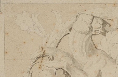 Löwe und Arkanthusblatt, um 1820, Bleistift Klassizismus Unbekannt (19.Jhd) - Picture 5 of 8