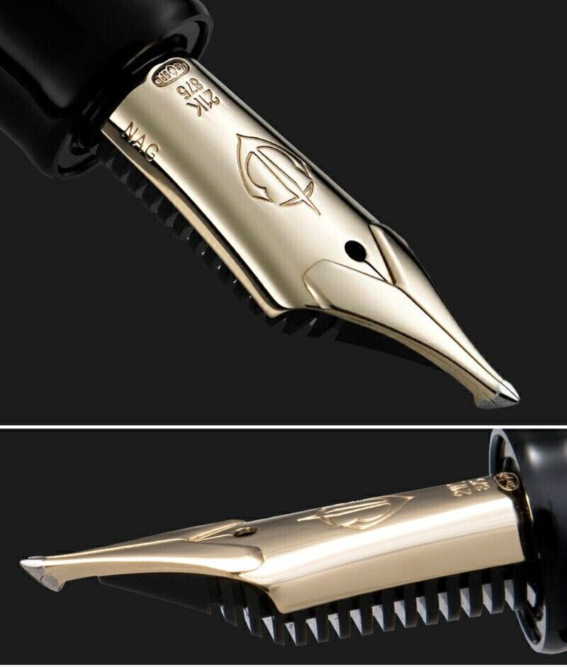 Sailor Profit 21K 875 Fountain Pen Crosspoint Nib Black & Gold NEW