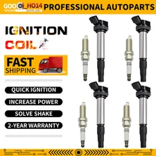 4/SET Ignition Coil UF596 + Iridium Spark Plug For 2009-2017 Toyota Corolla 1.8L