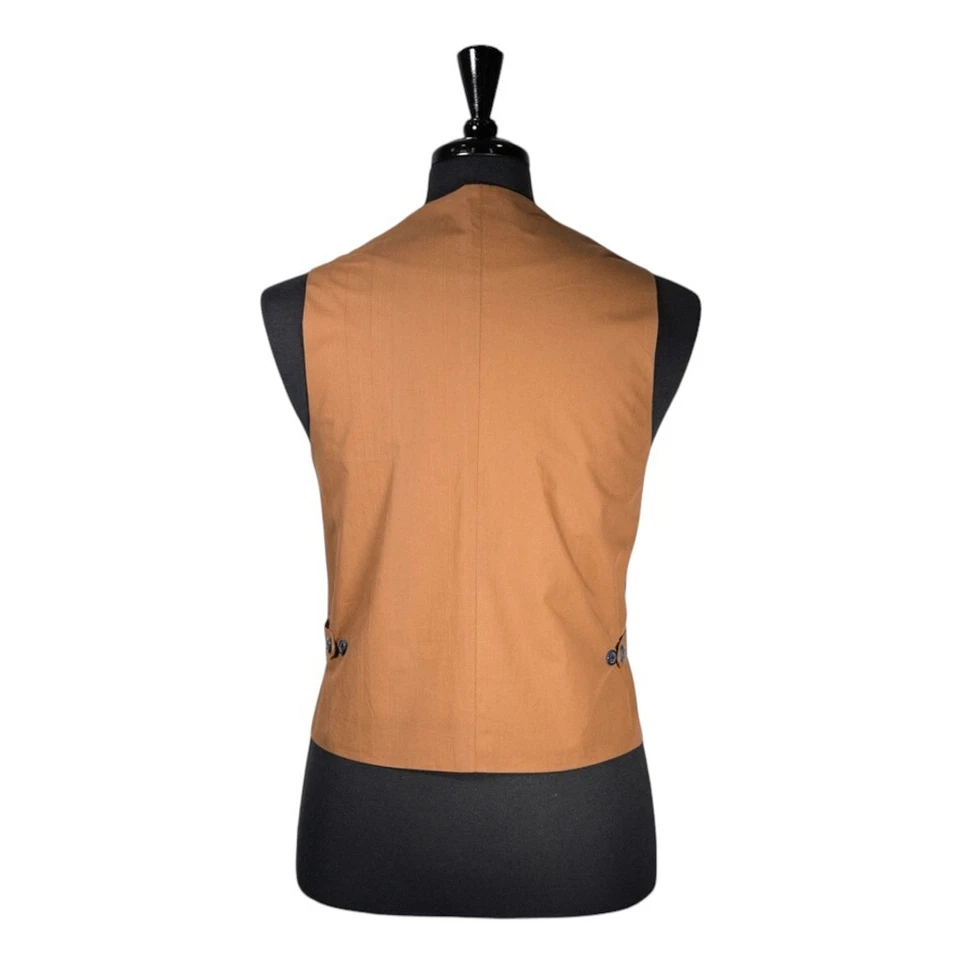 Chaleco Traje Chaleco Para Hombres 40R Gris Rojo Naranja Abstracto Formal Boda Baile de graduación Fiesta Foto 2 de 4