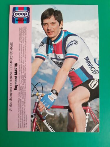 CYCLISME carte cycliste RAYMOND MARTIN équipe COOP MERCIER MAVIC 1983 - 第 1/1 張圖片