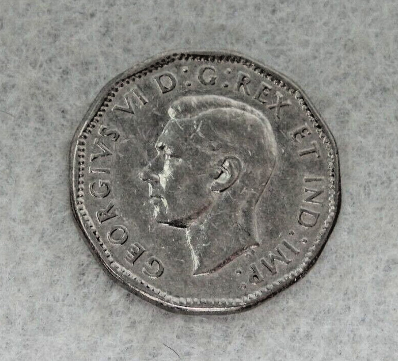 1947 Canadian Nickel with dot after date