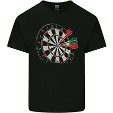 Distressed Dart Board Mens Cotton T-Shirt Tee Top