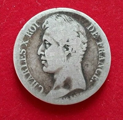 2 Francs Charles X 1825 D Rare - Photo 1/2