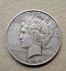 1934 P Peace Silver Dollar;...Note:  Silver Traded Above $87/Oz On 5/13!