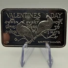 1974 Vintage Silver Bar  1oz .999 Silver Bar MEM Proof Geoffrey Chaucer