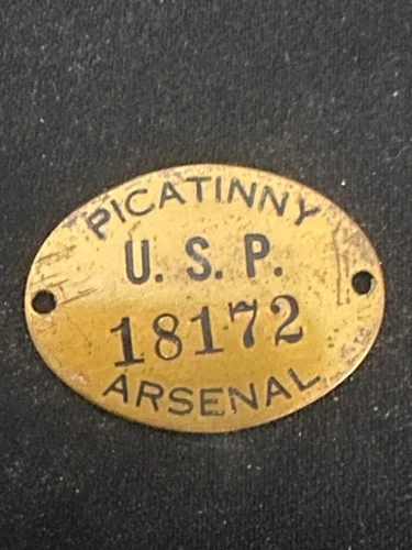 Vintage Picatinny Arsenal Tag or Saddle Shield