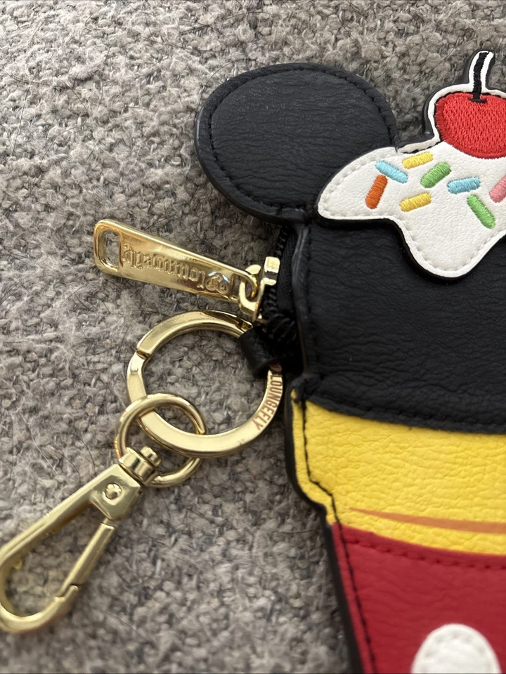 Loungefly x Disney Mickey Mouse Cupcake Coin Purse Pouch Keychain Wallet - Image 2 of 4