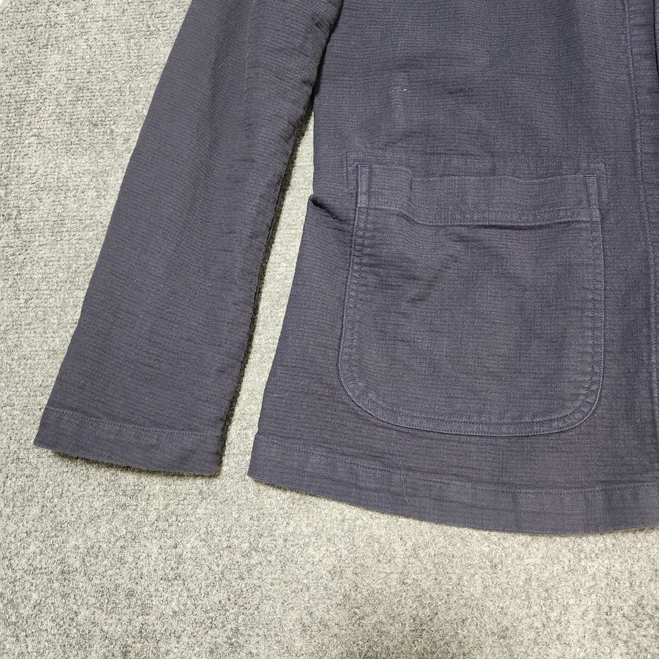 Taylor Stitch Emerson Blazer Mens 46 Navy Double Cloth Trim Mid Weight Jacket  - Image 3 of 4