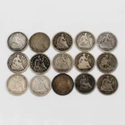1838-1872 Seated Liberty Half Dime United States Silver Coins Lot of 15 #C871-5
