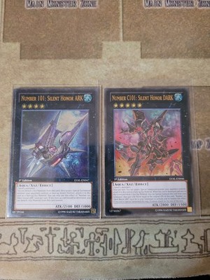 YUGIOH NUMBER 101: SILENT HONOR ARK + C101: SILENT HONOR DARK LVAL ULTIMATE 1ST 