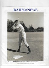 2004 New York Daily News Joe DiMaggio Photo-Bill Gallo Cartoon on Back
