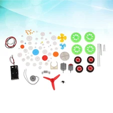  69 Pcs Gear Assembly Kit Toy Plastic Gears for Kids Car Motor Shaft Craft