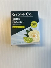 Grove Co. Glass Cleaner Concentrates Streak-Free (Citron & White rose) 2pk NEW