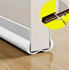 Under Door Bottom Seal Strip Stopper Adjustable Twin Door Draft Guard Soundproof