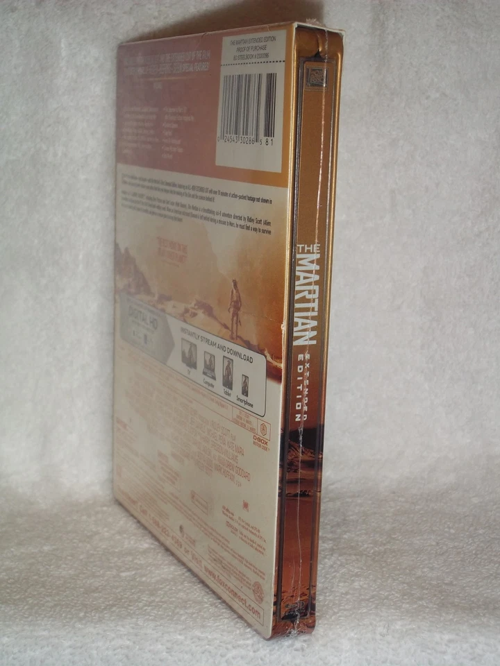 The Martian: Extended Edition (Blu-ray, 2016, STEELBOOK) Matt Damon space comedy - Image 2 of 4