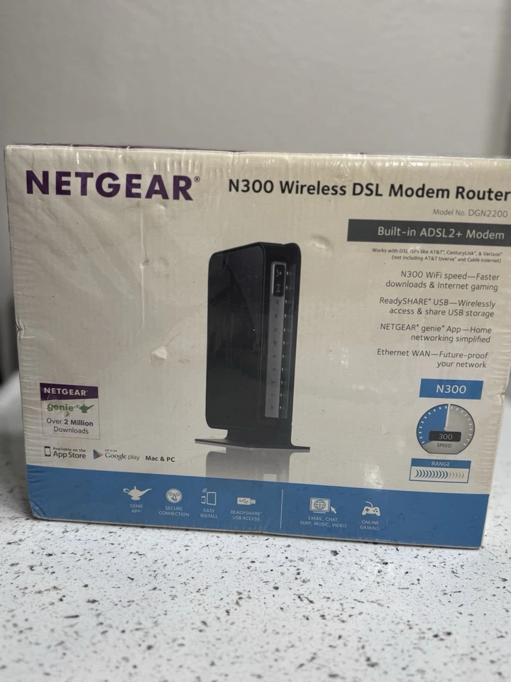 NETGEAR N300 Wifi Router 2 in 1 Cable Modem Router New And Sealed - Image 2 of 4