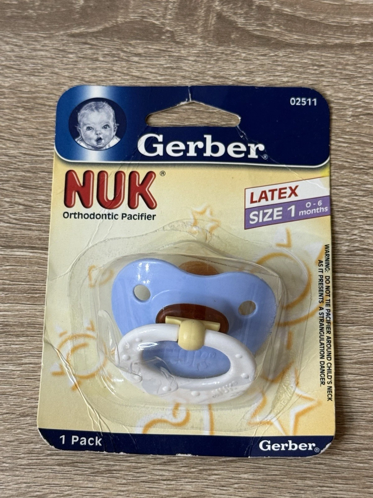 Vintage Rare Gerber Nuk Latex Pacifier Size 1 (0-6 Months) Blue And White
Opens in a new window or t