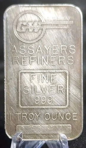 Gold Way Refiners-Assayers GW 1 oz. Silver .999 Fine Bar Ingot S#-021928