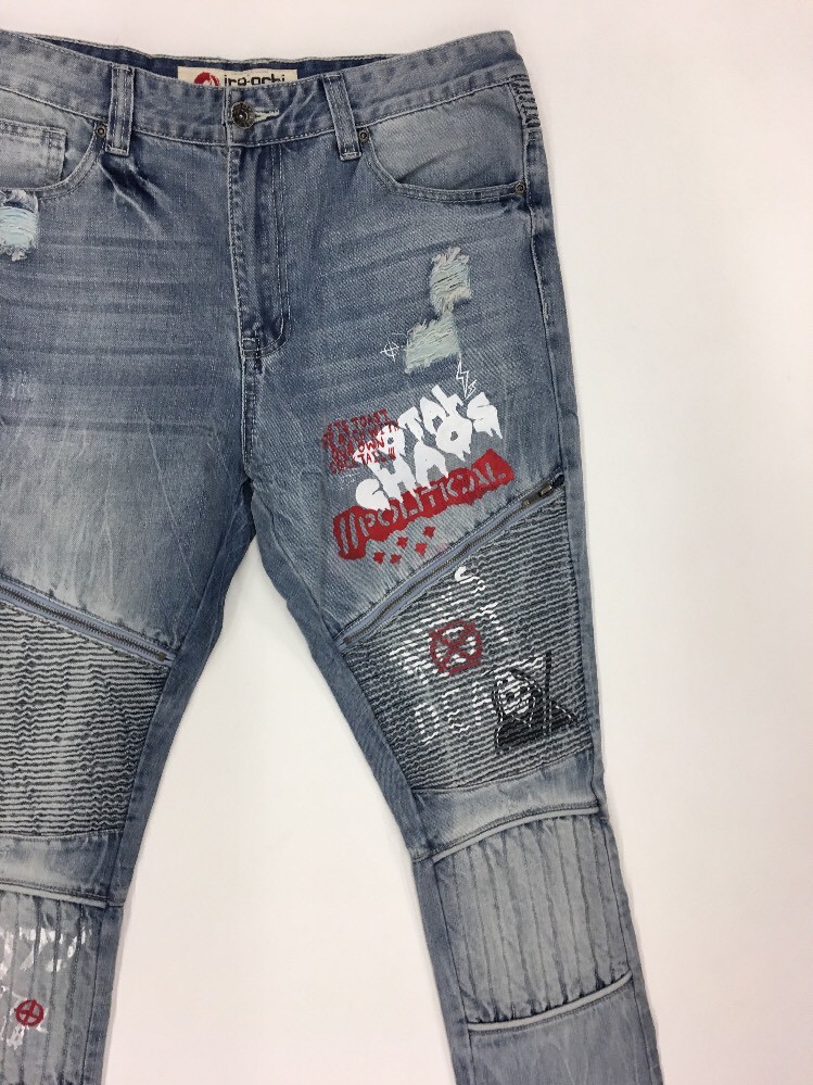 Men Iro-Ochi Hirakata Washed Jeans Size 36X32 Rare 100%AUTHENTIC