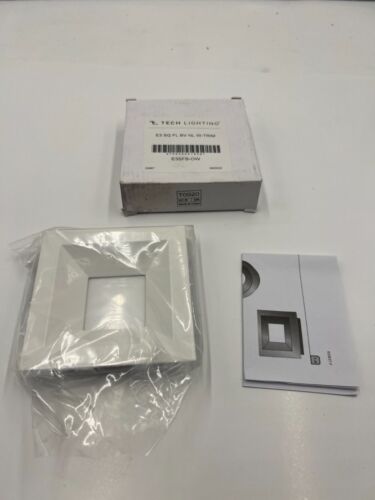 Tech Lighting Element 3 Inch Square Flanged Bevel Trim E3SFB-OW White 3" - Picture 2 of 8