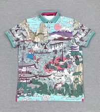 Greyson Forbidden City Short Sleeve Polo Shirt Multicolor MSP23K69-695 Men's L